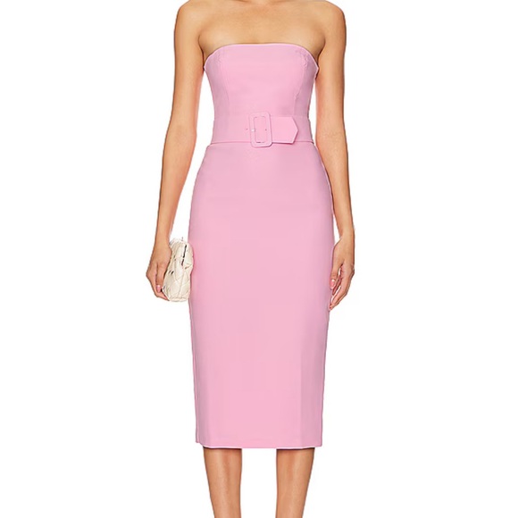 Amanda uprichard pink midi dress- like new - Picture 2 of 4